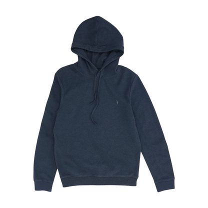 Blue Solid Hoodie Pullover