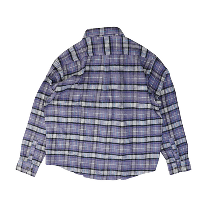 Purple Plaid Flannel Button Down