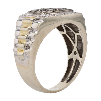 9/10 ctw 10K Two-Tone Gold Diamond Fashion Ring