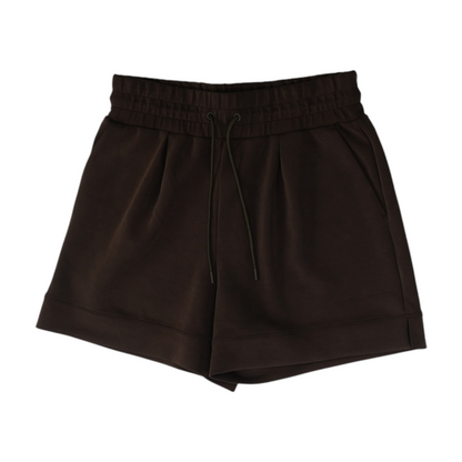 Brown Solid Active Shorts