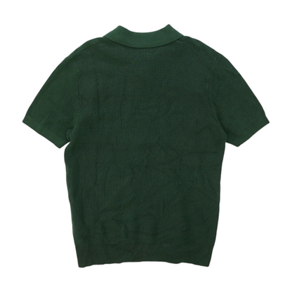 Green Solid Short Sleeve Polo