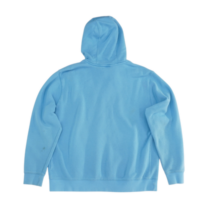 Blue Solid Hoodie Pullover