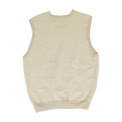 Tan Solid Vest Sweater