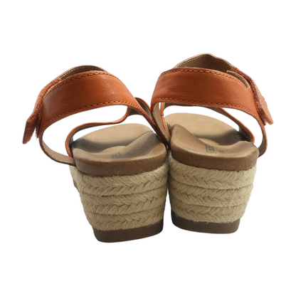 Orange Wedged Sandals