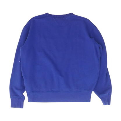 Blue Solid Sweatshirt Pullover