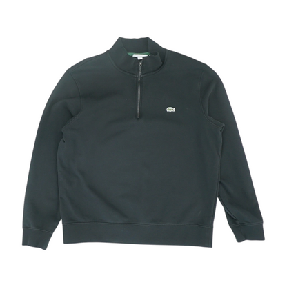 Black Solid 1/4 Zip Pullover