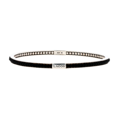 Sterling Silver Onyx Bangle Bracelet