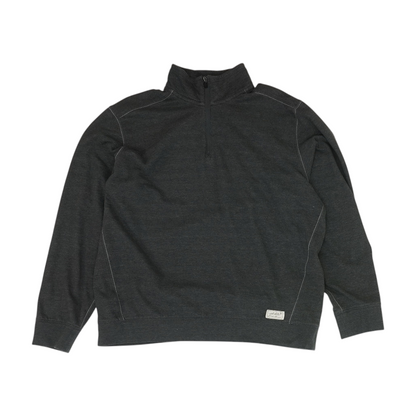 Gray Solid 1/4 Zip Pullover