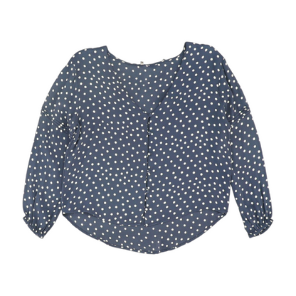 Navy Floral Blouse