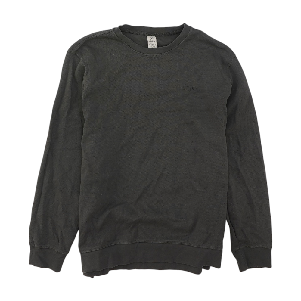 Gray Solid Sweatshirt Pullover