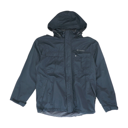 Black Solid Rain Coat