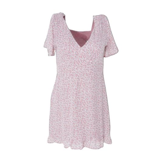 Pink Petite Floral Mini Dress