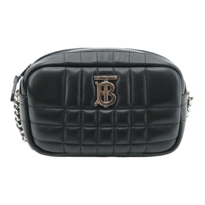 Black Quilted Leather Mini Lola Camera Bag