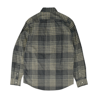 Navy Plaid Long Sleeve Button Down