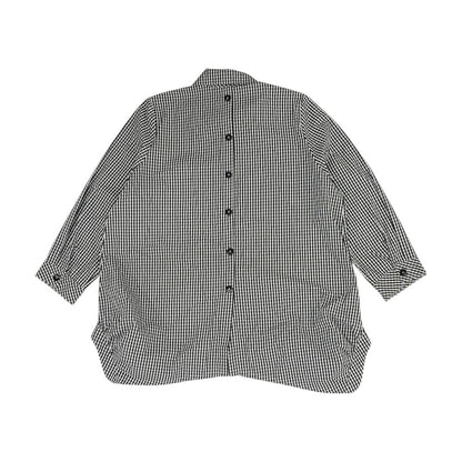 Black Check Button Down