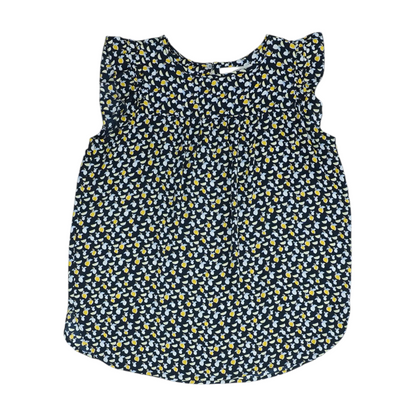 Navy Print Blouse