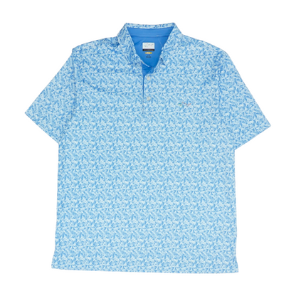 Blue Print Short Sleeve Polo