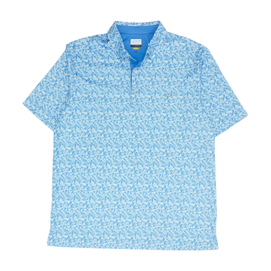Blue Print Short Sleeve Polo