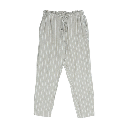 Beige Striped Pants