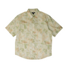 Green Print Short Sleeve Button Down