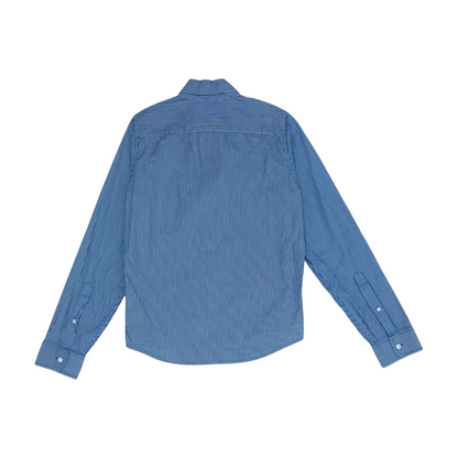 Blue Striped Long Sleeve Button Down