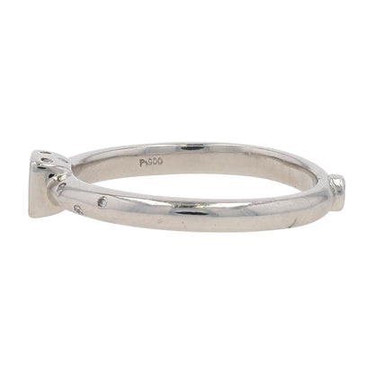 .33 Ct Platinum Princess Cut Diamond And Accented Shank Promise Ring