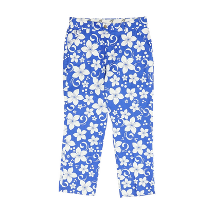 Blue Floral Regular Pants
