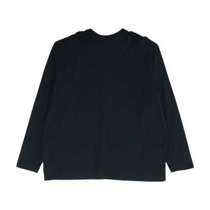 Black Solid Henley T-Shirt