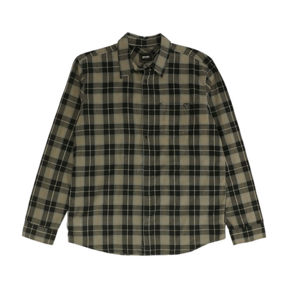 Gray Plaid Long Sleeve Button Down