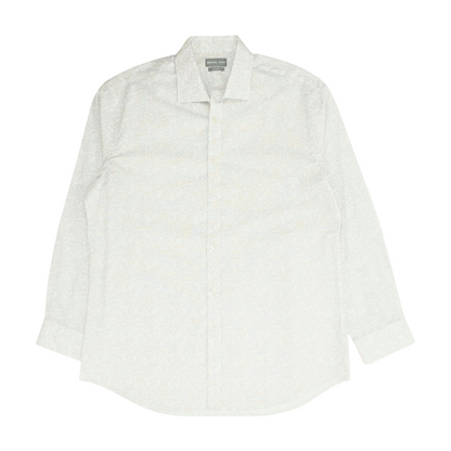 Gray Floral Long Sleeve Button Down