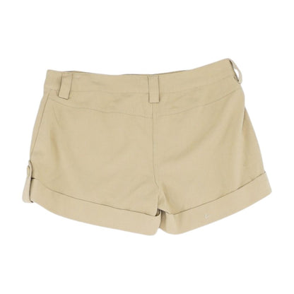 Tan Solid Shorts