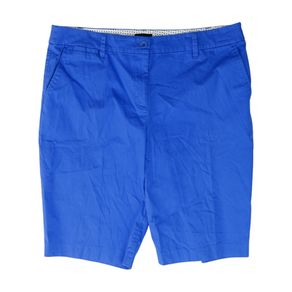 Blue Solid Chino Shorts