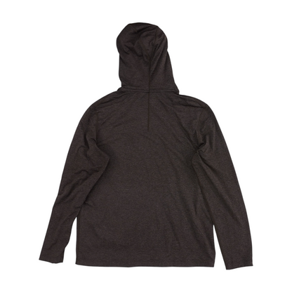 Brown Solid Hoodie Pullover