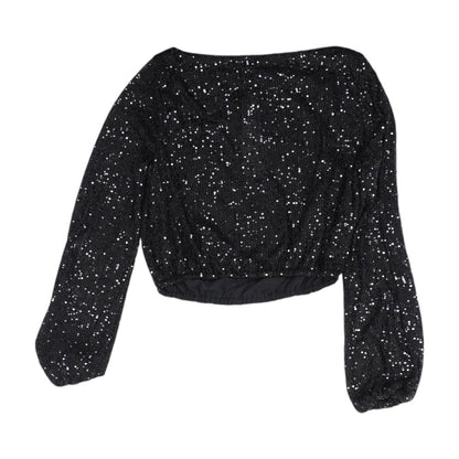 Black Sequin Blouse