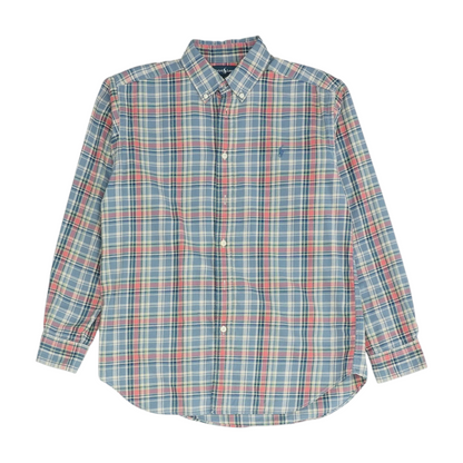 Multi Plaid Long Sleeve Button Down