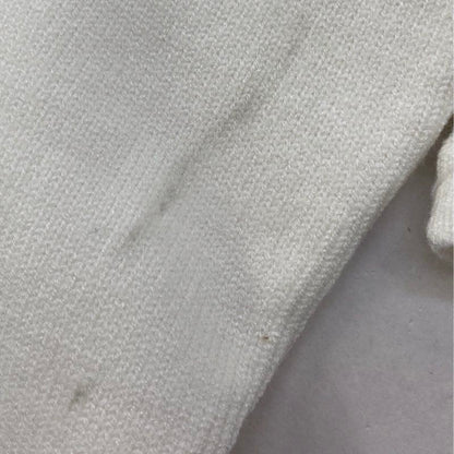 White Solid Cardigan Sweater
