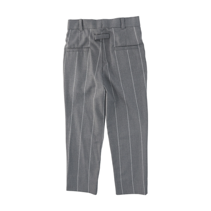 x Ermenegildo Zegna Grey Wool Striped Dress Pants