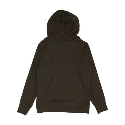 Brown Solid Hoodie Pullover