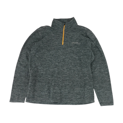 Gray Solid 1/4 Zip Pullover