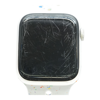 44mm Series 5 Silver Smartwatch White Band S/M