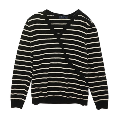 Black Striped Pullover Sweater