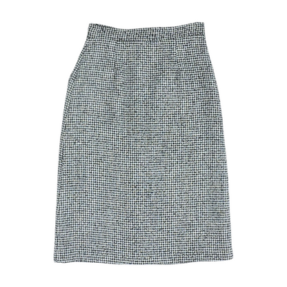 Black Check Midi Skirt