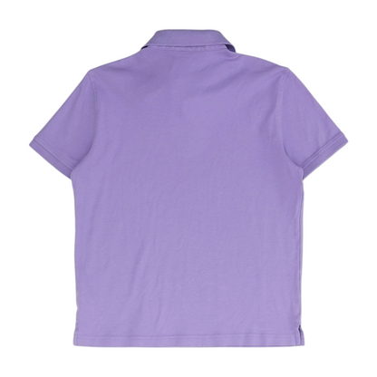 Purple Solid Short Sleeve Polo