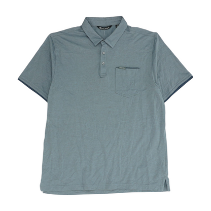 Travis Mathew Gray Solid Short Sleeve Polo – Image 1