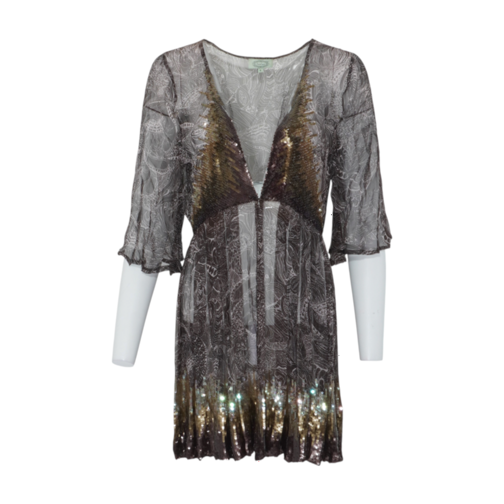 Brown Print Cardigan