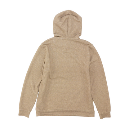 Beige Solid Hoodie Pullover