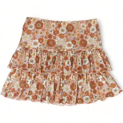 Multi Floral Midi Skirt