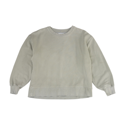 Gray Solid Sweatshirt Pullover