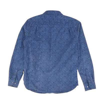 Blue Print Long Sleeve Button Down