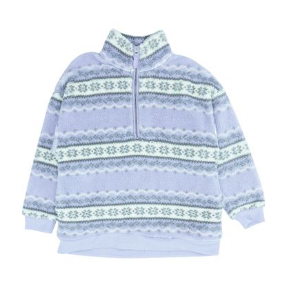 Purple Graphic 1/4 Zip Pullover